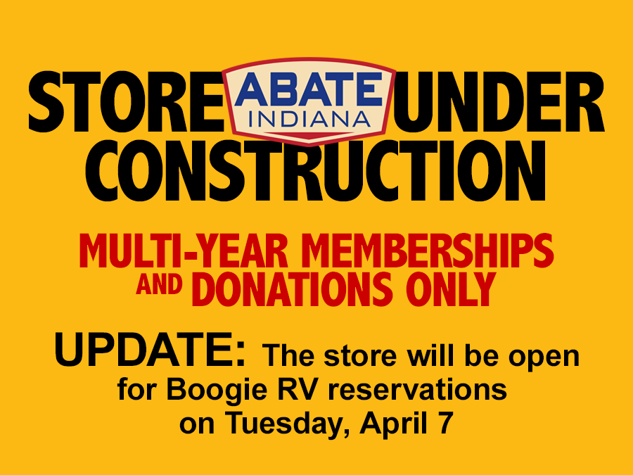 ABATE products will not be available through the store, due to shipping issues. We're working on a new website and hope to have it open soon. In the meantime, you can still purchase a multi-year membership and make donations. Thank you for your patience and support.